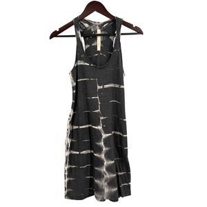 Raquel Allegra Tie Dye Racerback Tank Dress Gray Pockets Size 0/XS